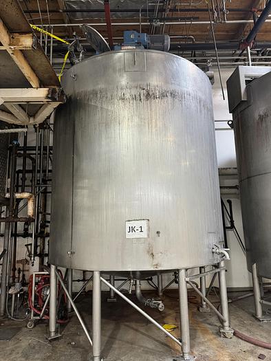 Used Tank, 6,000 Gallon, 316 Stainless, Jacket, Dbl Agitation, #5991016