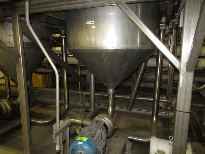 Used Tank, 700 Gallon, Stainless, L&A, Cone Bottom #S745056