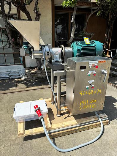 Used Mill, Nut Butter Mill, AC Horn, Model 148-C-8-SS, Stainless Steel, 30 HP #S745470