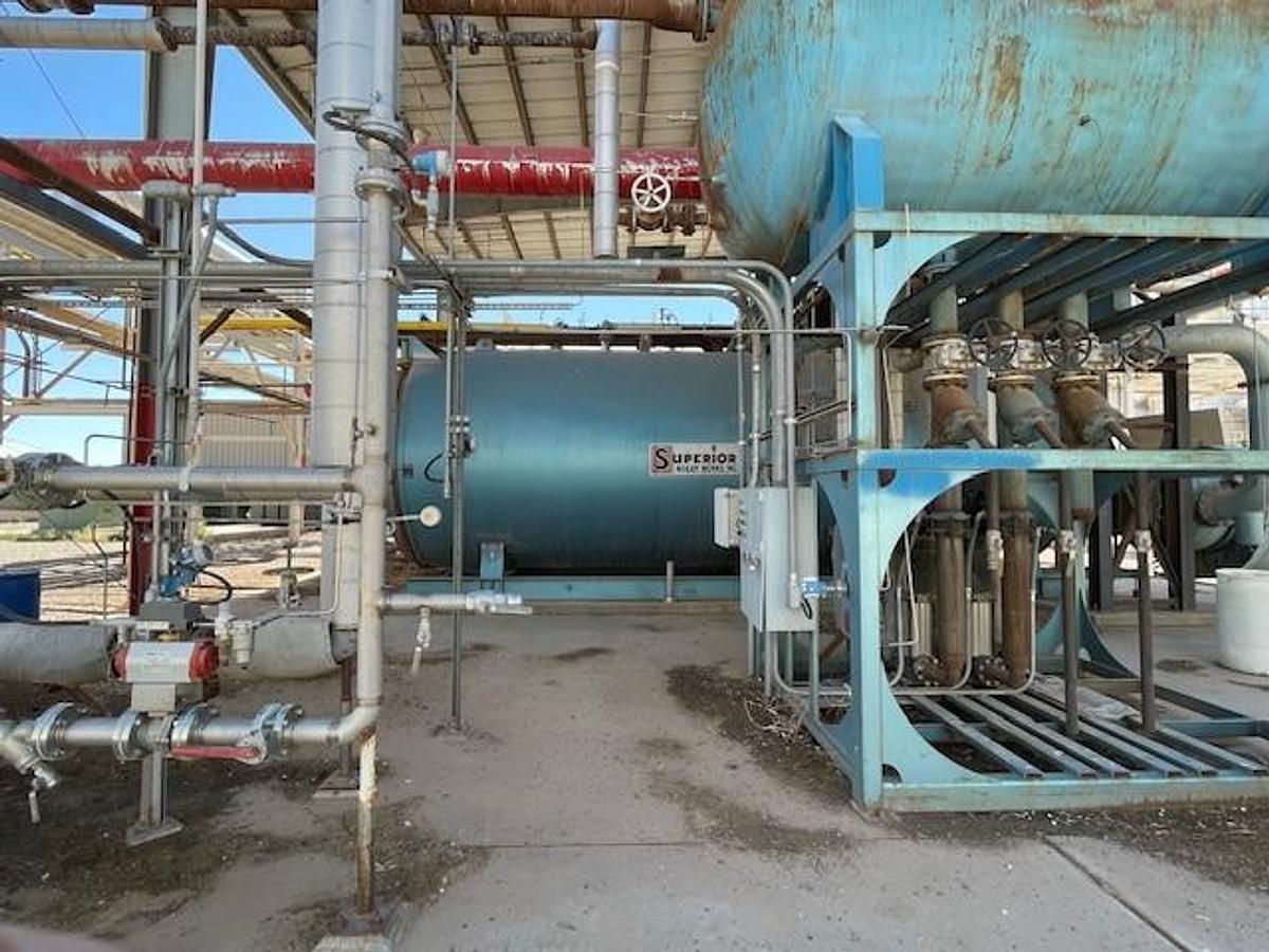 Used Boiler, 2,200 HP, 75,900 Lbs/Hr, 150 PSI, Gas Fired, Superior 8-5-11000, #5991569