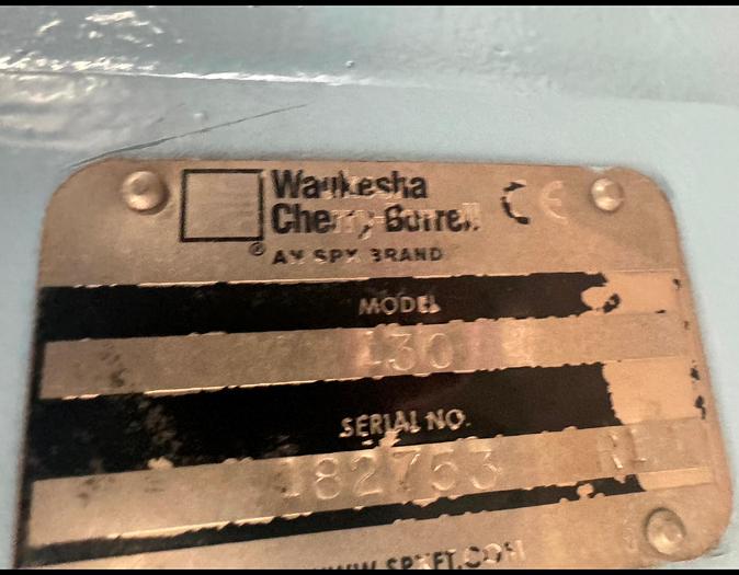 Used Pump, Positive, Waukesha, Mdl 130, 3" In/Out, Stainless Steel #S745410