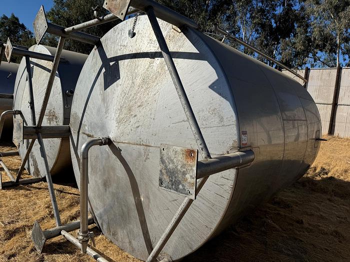 Used Tank, 6,000 Gallon, 316 Stainless Steel, Dish Bottom, Legs, #5990999