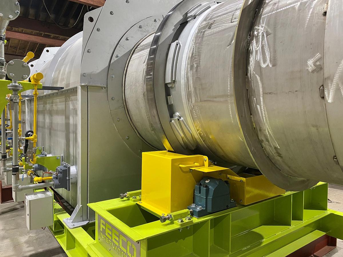 Used Kiln, Rotary, 4.5' Dia. x 50' L, 304L Stainless Steel, FEECO, Indirect Fired, Gas Fired, #5991747