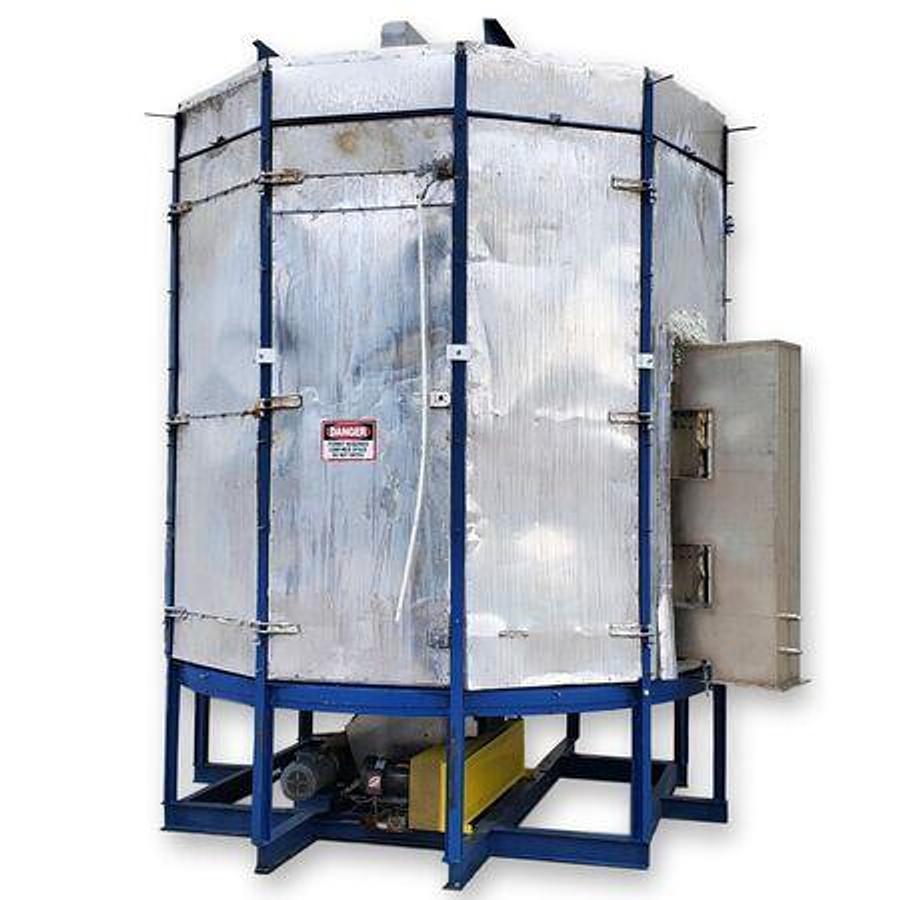 Used Dryer, Turbo, Wyssmont Turbo Tray Dryer Model N-16/22, 16 Trays, Stainless Steel Cladded, 9’-9” Base, 11’-7” Height, #5991639