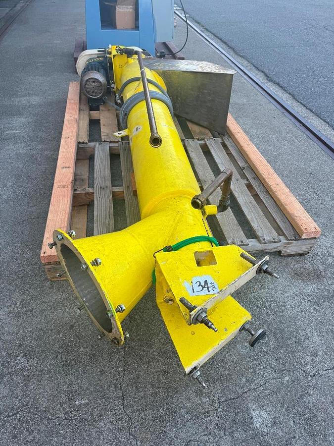 Used Conveyor, Screw, 7" Dia x 80" H, Vertical Auger Elevator, Jacketed, Bauermeister, #5991657