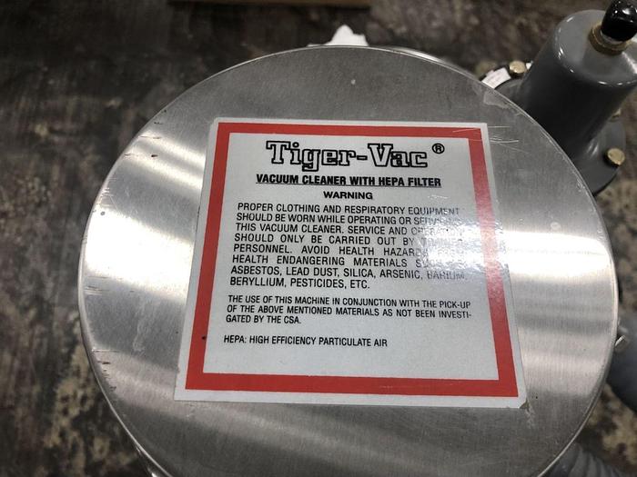 Used Dust Collector, Tiger-Vac, Model V-2 Vacuum System, 1.5 HP, Explosion Proof #4775385