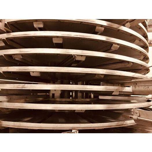 Used Wyssmont OE-32 Turbo Tray Dryer, 96” Diameter, Stainless Steel, (32) Trays - #