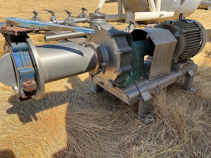 Used Pump, Centrif., S/st, 40 HP, S/st, 4" x 5", 8" Butterfly Valve - #S745265