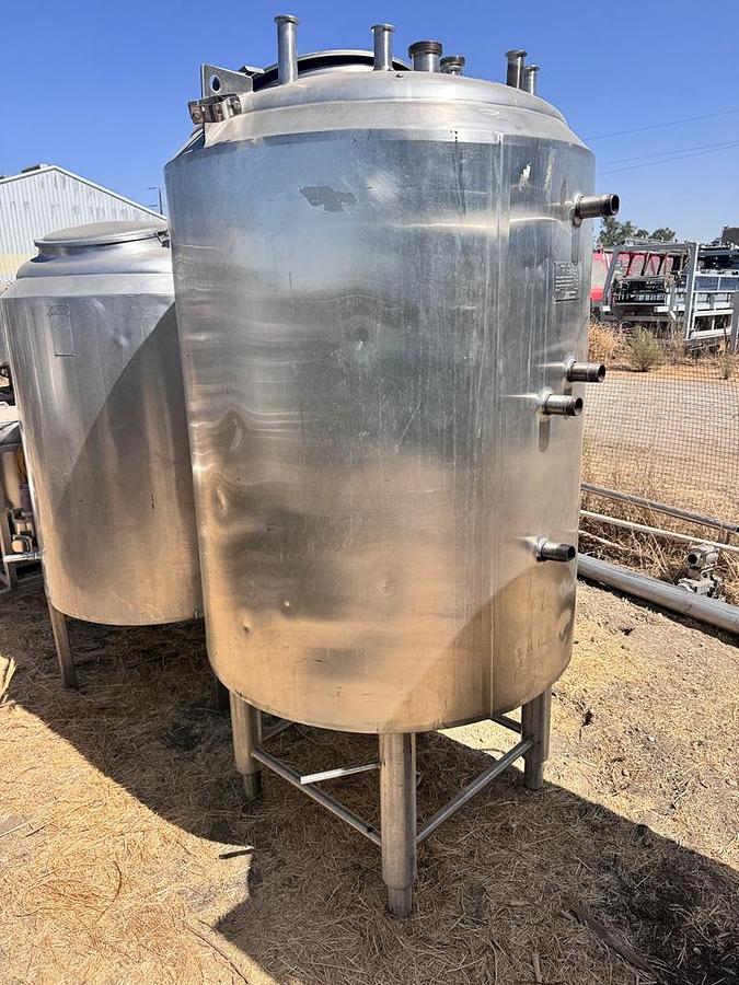 Used Tank, 200 Gallon, Stainless Steel, Jacketed, Cherry-Burrell, #5991980