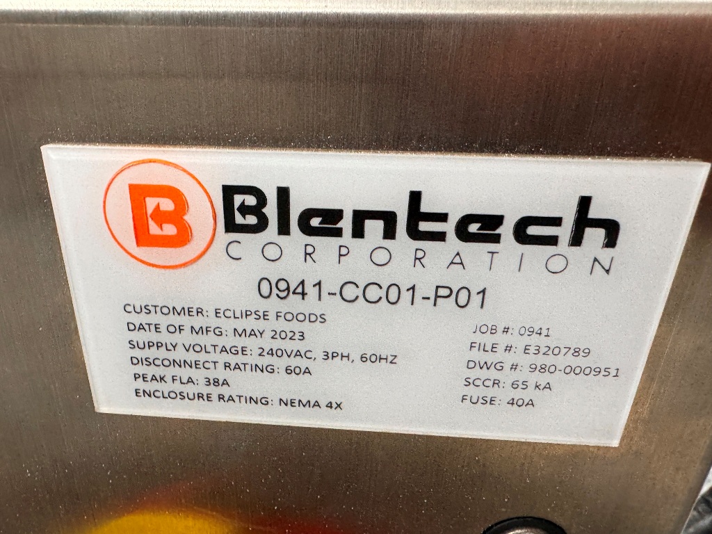 Used Cooker/Mixer, 100 Gallon, Blentech Model CC-0100, Jacketed, Twin-Screw, #5991904