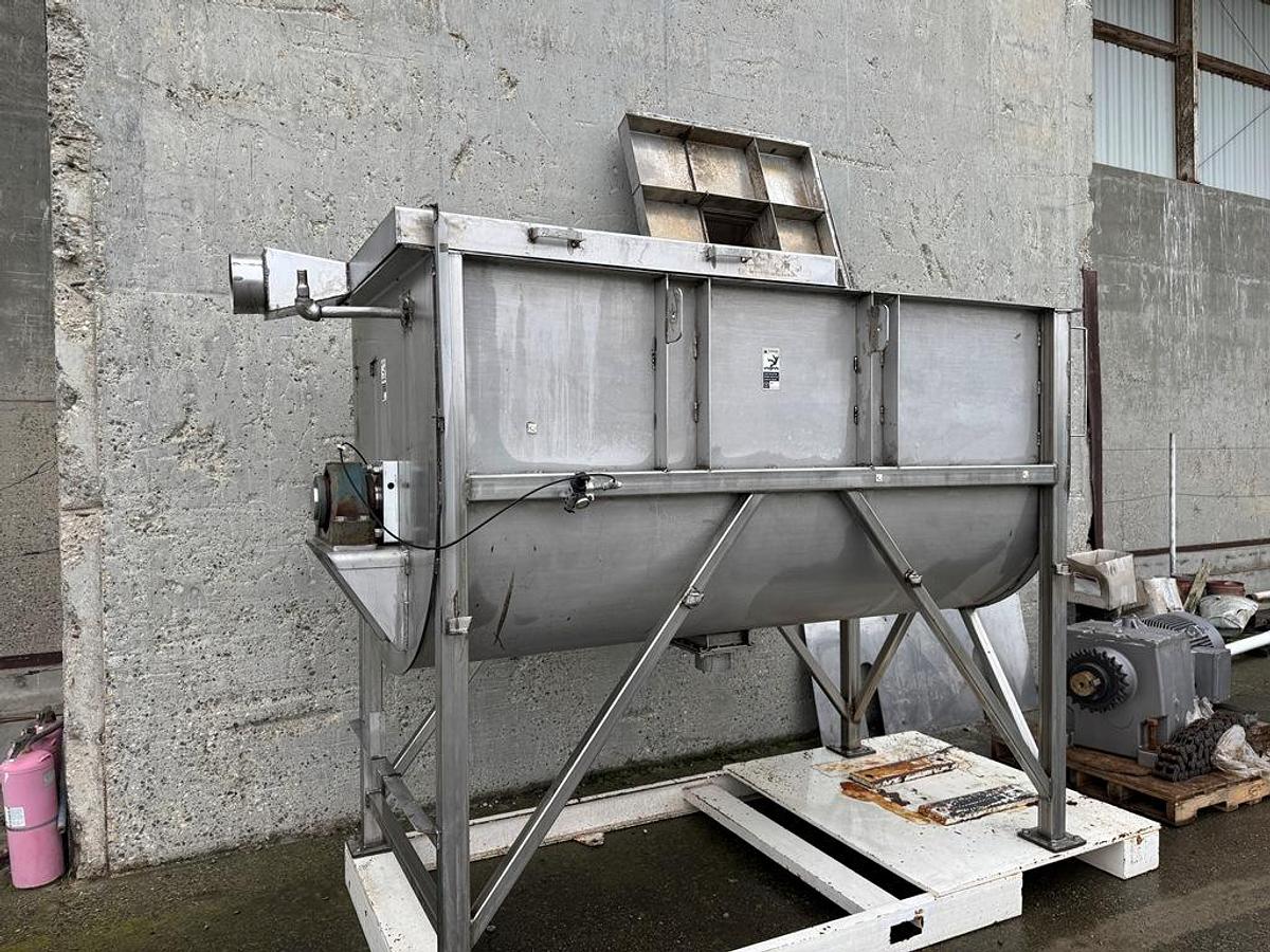 Used Mixer, Ribbon, 90 CF, 316L Stainless Steel, Austin Mac Inc, 50 HP, #5991352