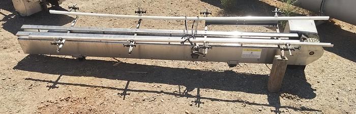 Used Filamatic 2-Head Cubitainer Filler and Capper with Conveyor #C744960