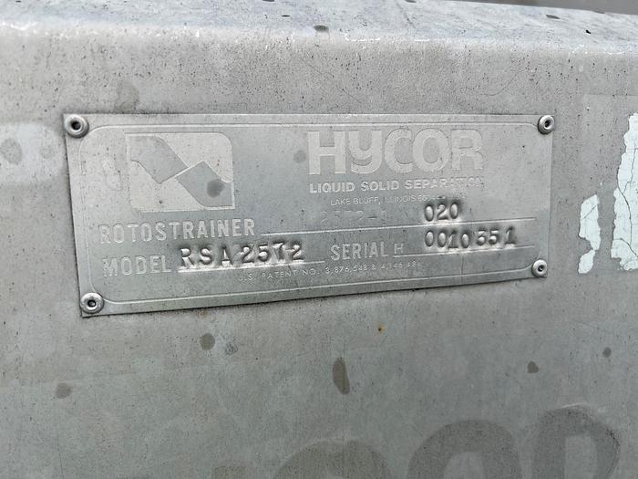Used Rotary Screen, 25" x 72", Hycor Rotostrainer, Model RSA2572, Stainless Steel - #4496754