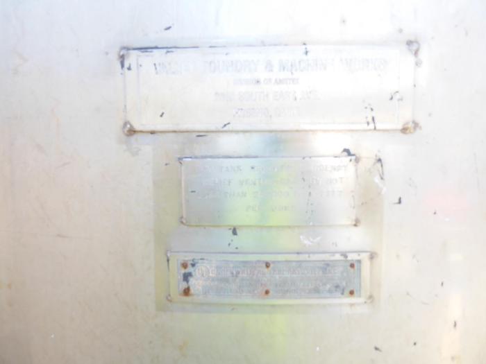 Used Tank, 3,450 Gallon, Stainless Steel, 8' x 12', Valley Foundry (Two Available) - #5485858