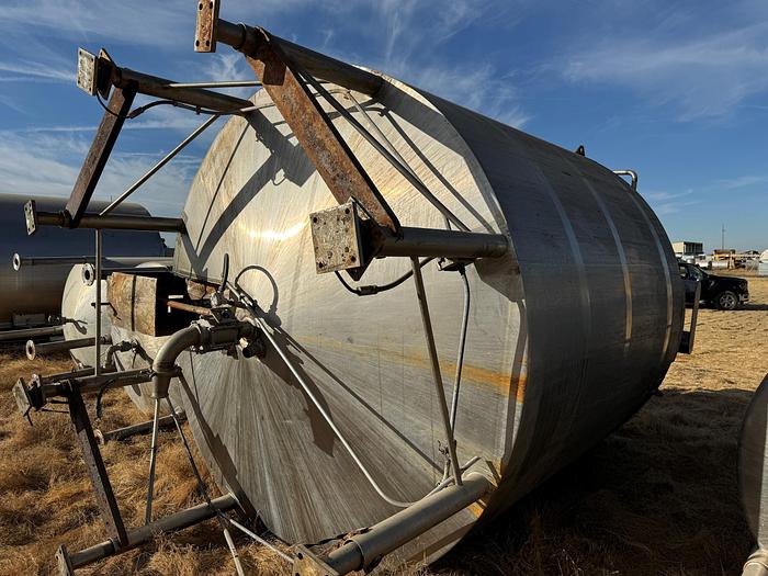Used Tank, 6,000 Gallon, 316 Stainless Steel, Jacket, Double Agitation, #5991018