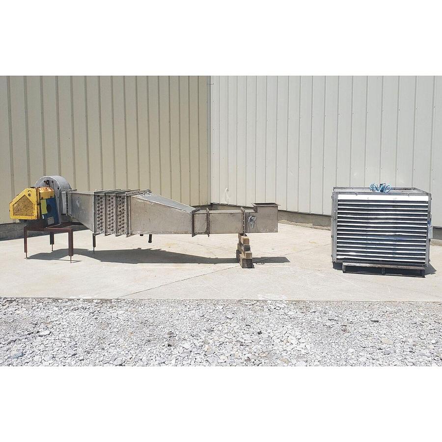 Used Dryer, Turbo, Wyssmont Turbo Tray Dryer Model N-16/22, 16 Trays, Stainless Steel Cladded, 9’-9” Base, 11’-7” Height, #5991639