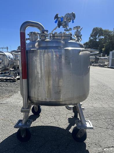 Used Reactor, 40 Gallon (150 Liters), 316L Stainless Steel, Jacketed, 45 PSI Internal #S745425