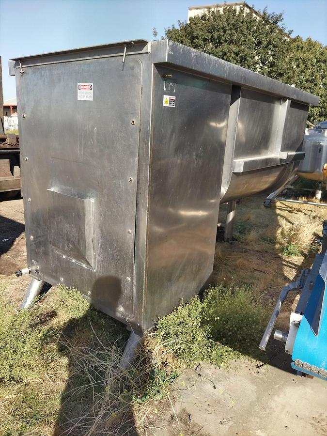 Used Mixer, Paddle, 75 CF, Stainless Steel, 30 HP