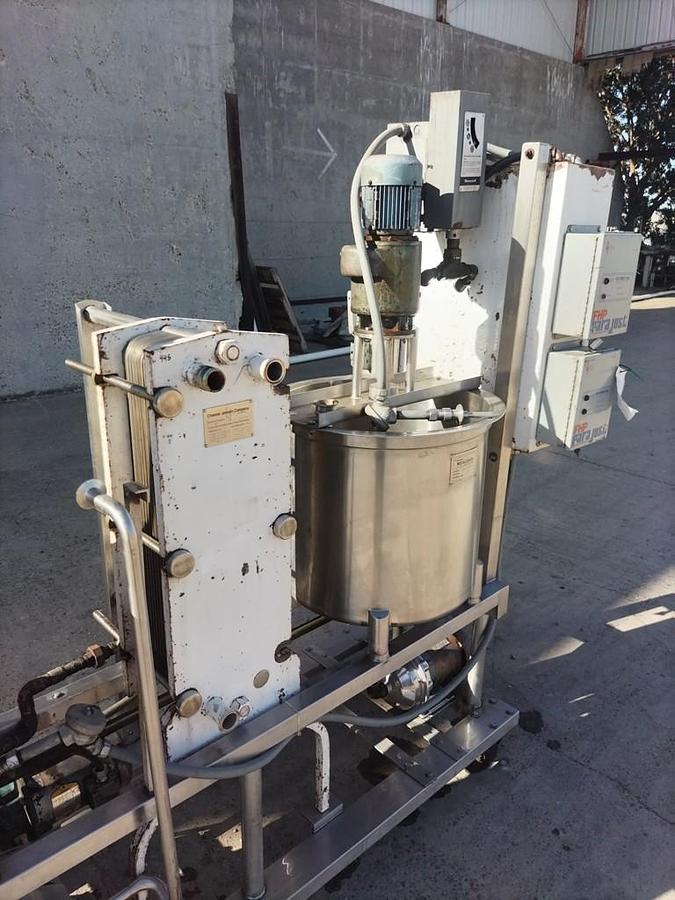 Used CIP System, 3-Tank Brew System, 25 Gallon Each, Metalcraft, Chester Jensen Heat Exchanger, #5991918