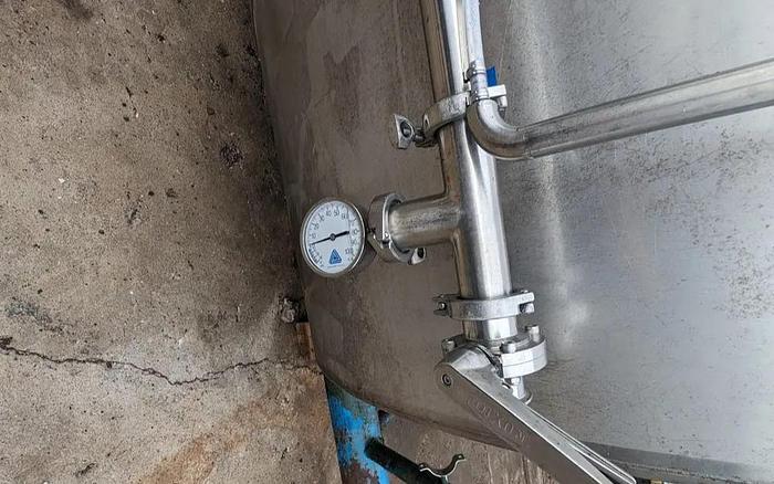 Used Tank, 6,600 Gallon, Stainless Steel, 96" x 202", Jacketed, Santa Rosa #5762689