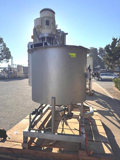Used Tank, 250 Gallon Total, Dual Tank, High Shear Mixing Skid, #5991228