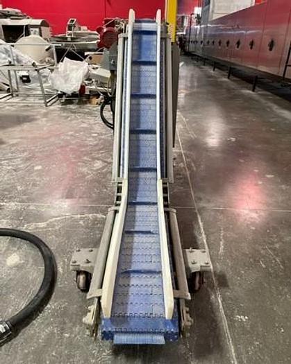 Used Conveyor, Belt, Incline, Cleated, Stainless Steel, 12", Nelson, 1 HP #C745229