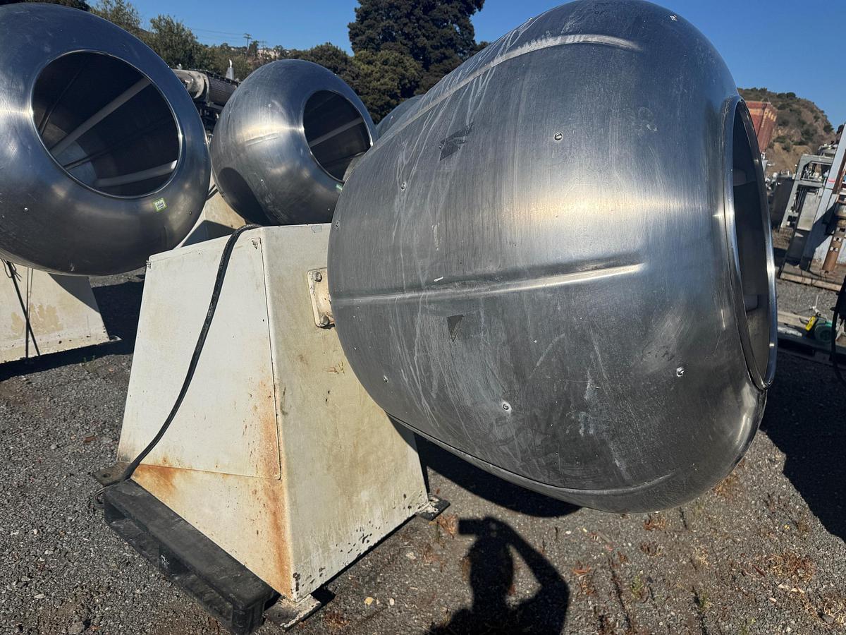 Used Coating Pan, 48" Diameter, Stainless Steel,  Baffles, (4) Available, #5991573