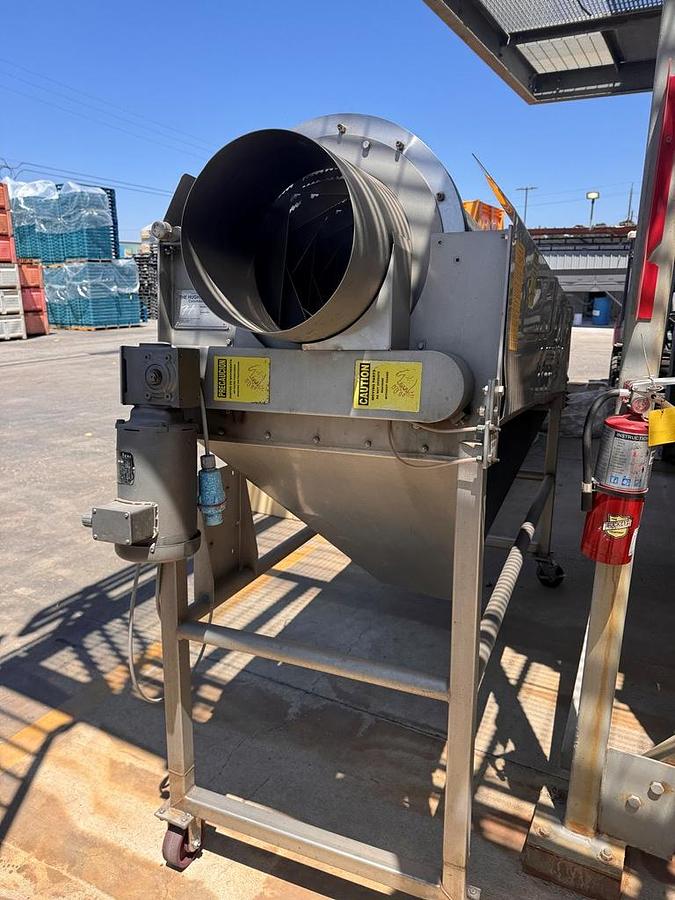Used Cutter, Bean Snipper, Hughes, 24" diameter drum, Stainless Steel, Portable, #5991870