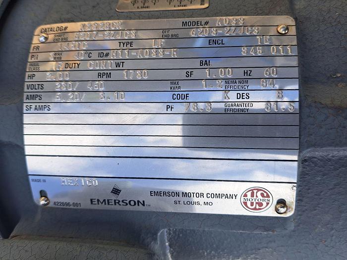 Used Mixer, Agitator, 2 HP, MixMor, Model OD-2, Fixed Mount #S745083