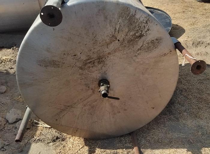 Used Tank, 2,000 Gallon, Stainless Steel, 6' Diameter X 10' High #S745313