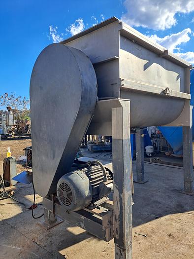 Used Mixer, Ribbon, 100 CF, Stainless Steel, Gearhead Drive #S745338
