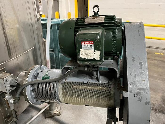 Used Tank, 6,000 gallon, S/st, 8'x15', Agitated, CB, Pump #C745008
