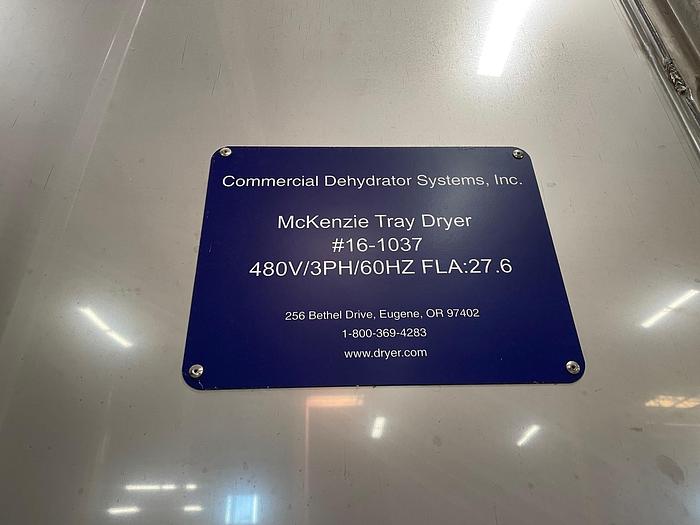 Used Dryer, Tray, 210"x60"x74", McKenzie, 1.3 MM BTU