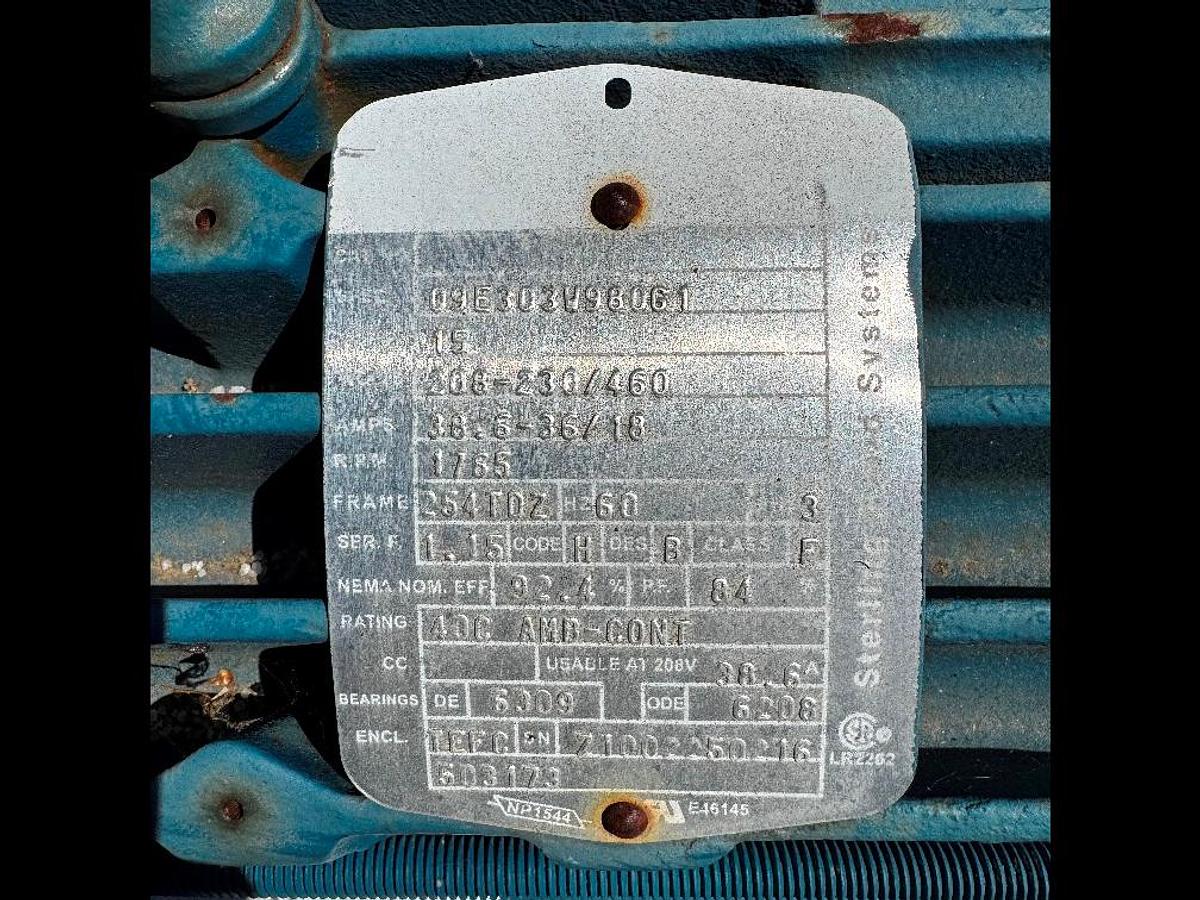 Used Pump, Liquid Ring Vacuum, 15 HP, 150 CFM, SIHI, LEMR 250, #5991502