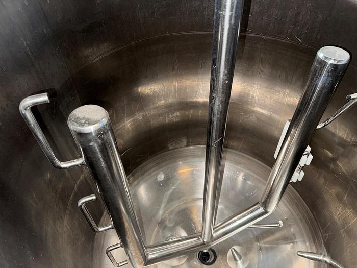 Used Kettle, 100 Gallon, 316L Stainless Steel, Dual Agitation, Scraper, Feldmeier - #5085640