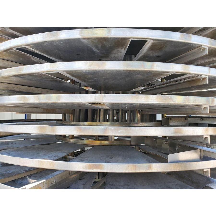 Used Dryer, Turbo, Wyssmont Turbo Tray Dryer Model N-16/22, 16 Trays, Stainless Steel Cladded, 9’-9” Base, 11’-7” Height, #5991639
