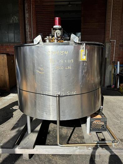 Used Tank, 500 Gallon, S/st, Jkt, Agit, Mojonnier #C744154