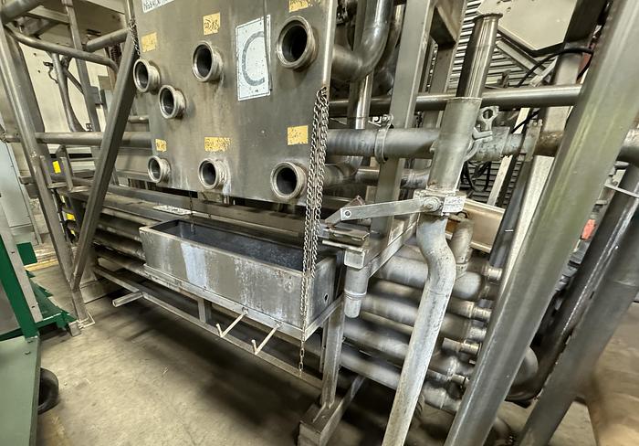 Used Heat Exchanger, Tube-in-Tube, 3" Diameter, Stainless Steel, 8-Pass, #5762676