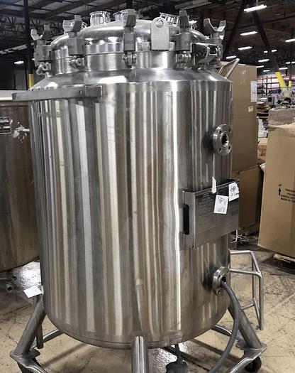 Used Reactor, 106 Gallon (400 Liter), Stainless Steel, Jacketed, 50 PSI Internal - #S745276