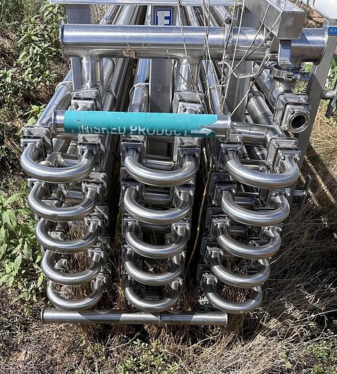 Unused Feldmeier Tube-in-Tube Pasteurizer, 1.5" x 2.5" x 24', 32-Pass, Stainless Steel #3653110