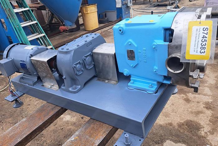 Used Pump, Positive, Waukesha, Mdl 060, 316 Stainless Steel, 3 HP #S745383