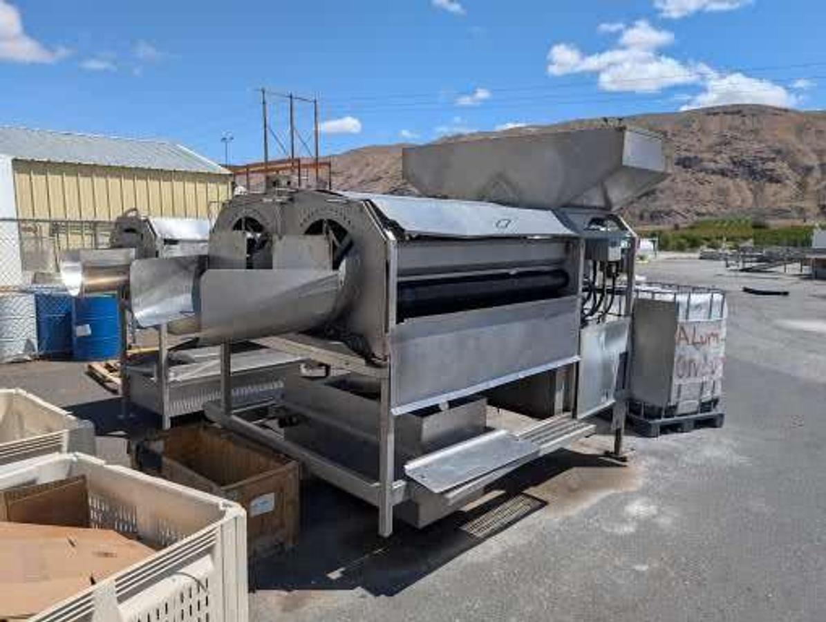 Used Peeler, Washer / Scrubber, Vanmark, Dual Drum, Stainless Steel, #5991594