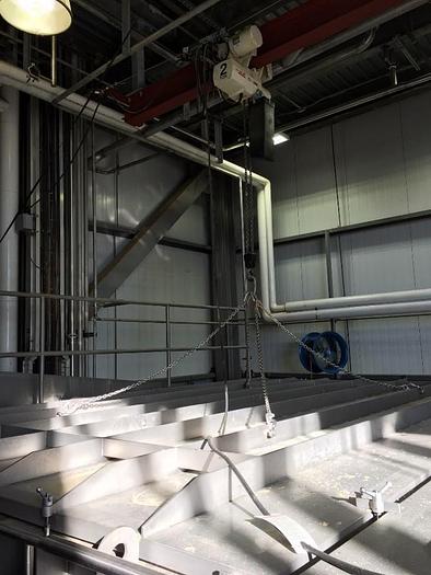 Used Spray dryer 7,000 lbs. Per hour evap. V-bottom dryer three nozzles