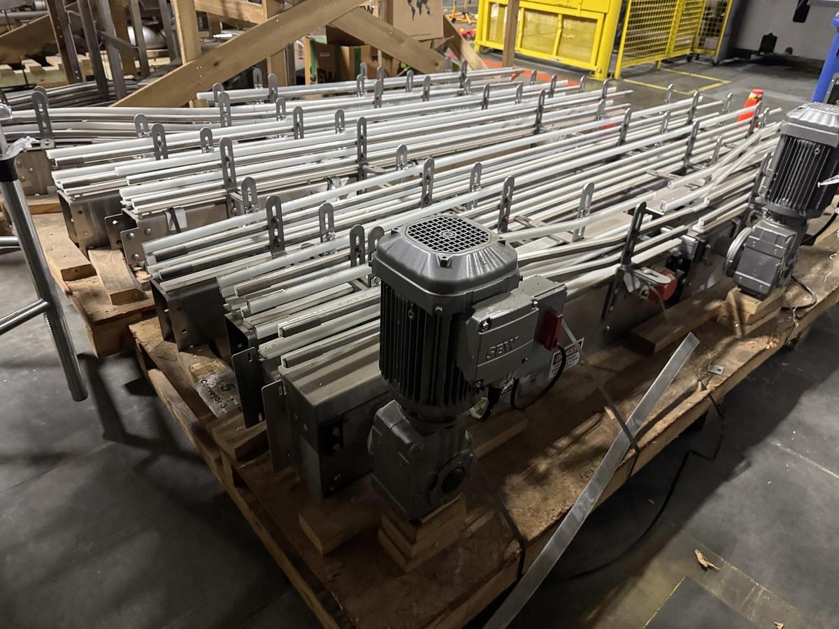 Unused Conveyor, Belt, Bottle Track, Stainless Steel, Alliance, 90’ Long, #5991711