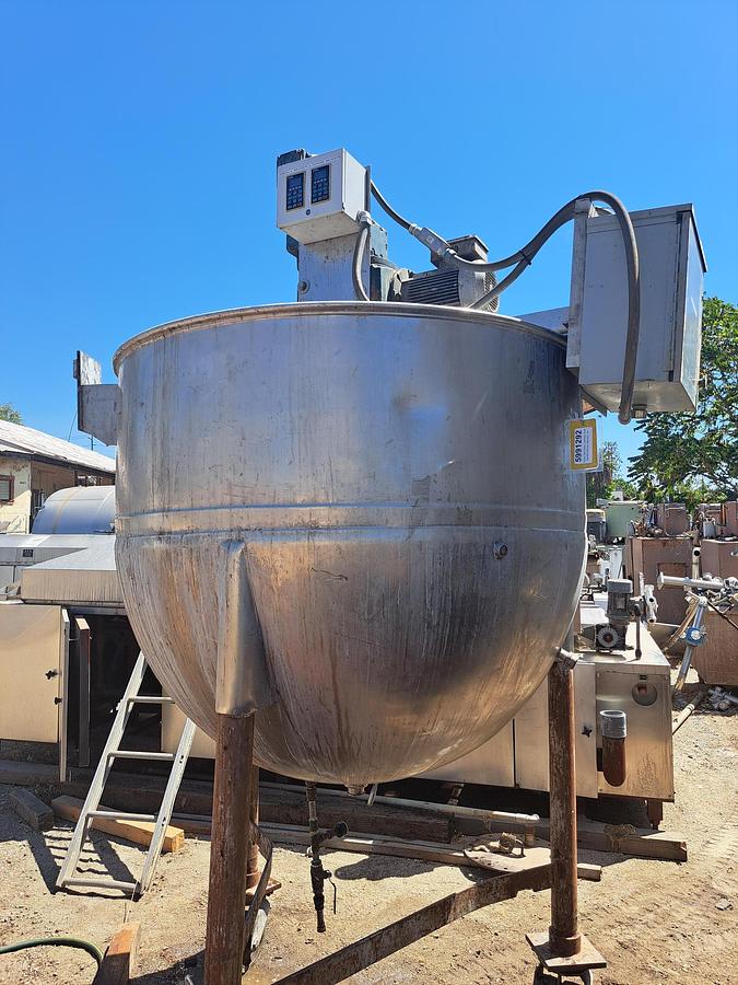 Used Kettle, 500-Gallon, Stainless Steel, Double Motion, Agitated, Lee #5991292