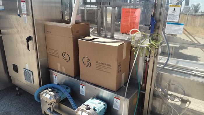 Used Filamatic 2-Head Cubitainer Filler and Capper with Conveyor #C744960