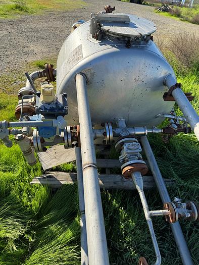 Used Tank, 100 Gallon, Stainless Steel, Dish Top & Bottom, 36" x 24" #S745488