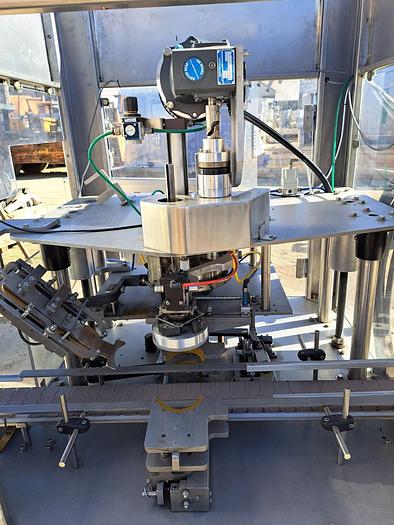 Used Capper, Resina, Model NRS-51, Single Chuck, Stainless Steel