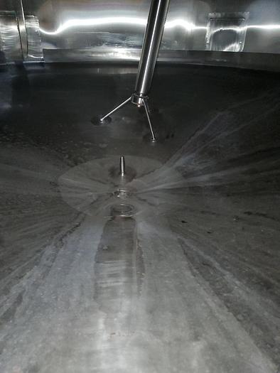 Used Tank, 6,000 Gallon, Stainless Steel, Agitated, Dish Bottom, Jacketed #4445060