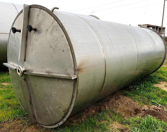 Used Tank, 2,400 Gallon, Stainless Steel, 5'9" x 14', Single Wall #S745017